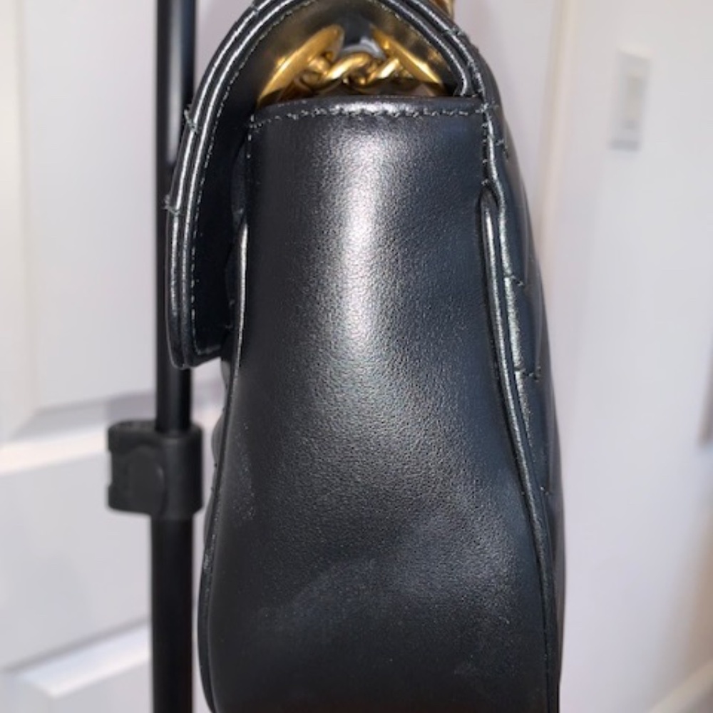 GUCCI  Calfskin Matelasse Small GG Marmont Shoulder Bag Black - Picture 7 of 10